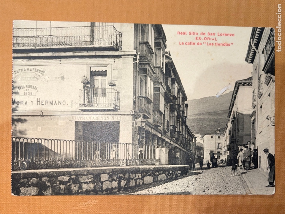 Postales: P-681 Antigua postal Real sitio de San Lorenzo. La calle de las tiendas