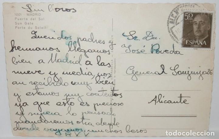 Postales: TARJETA POSTAL -PUERTA DEL SOL MADRID - Foto 2