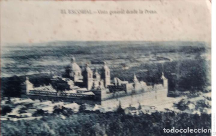 Cartoline: El Escorial. Vista general desde la Presa. Nueva. Blanco/Negro. Manchas del tiempo