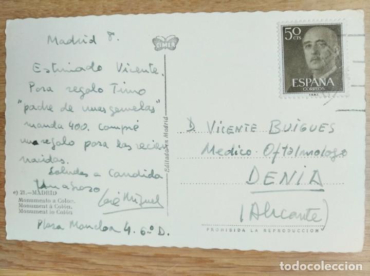 Postales: MADRID - CIRCULADA A DENIA - EDICIONES MADRID - Foto 2