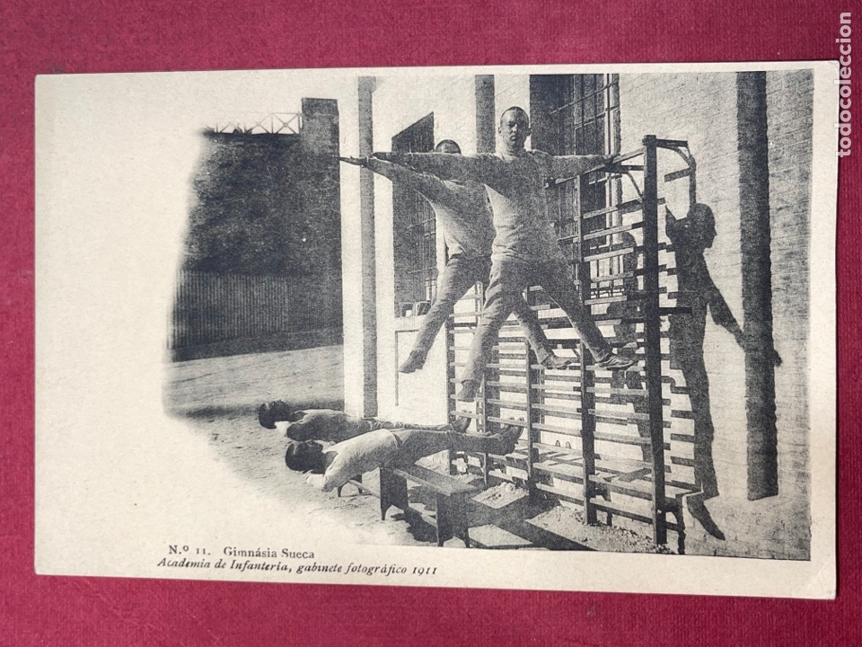 Postkarten: P-791 Antigua postal De gimnasia sueca. Academia de infanter&iacute;a 1911.Sin escribir ni circular .