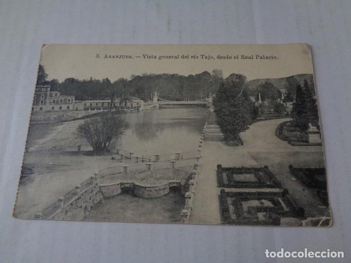 Postkarten: ARANJUEZ (MADRID) - VISTA GENERAL DEL RIO TAJO DESDE EL REAL PALACIO CON POESIA EN TRASERA 1928