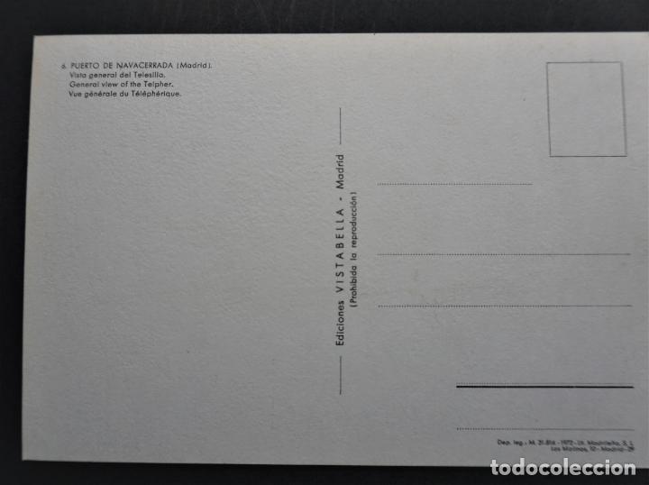 Postales: Puerto de Navacerrada (Madrid), postal sin circular del a&ntilde;o 1972 - Foto 2
