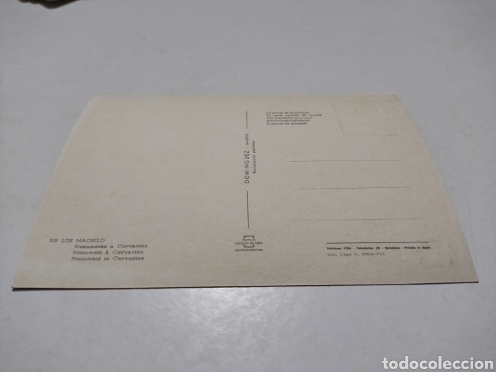Postales: Postal Madrid monumento a Cervantes - Foto 2