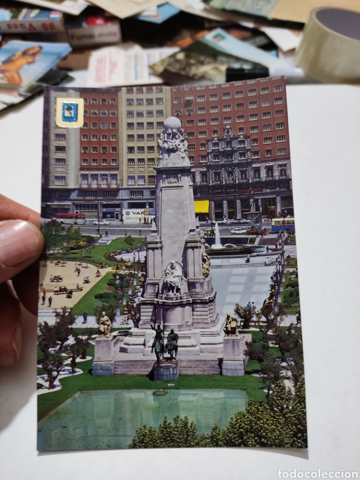 Postales: Postal Madrid monumento a Cervantes - Foto 1
