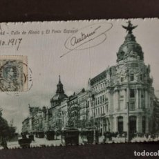 Postales: LOTE 85.1000.IMP PRECIOSA POSTAL MADRID CALLE ALCALA Y FENIX STAMPA MILANO - VISTO UFF.REV 1917