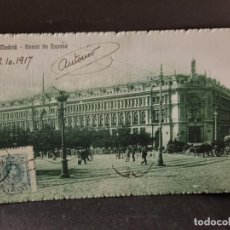 Postales: LOTE 85.1000.IMP PRECIOSA POSTAL MADRID BANCO DE ESPAÑA STAMPA MILANO - VISTO UFF.REV 1917