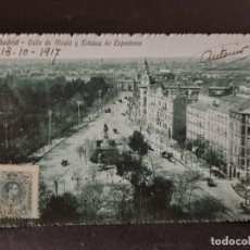 Postales: LOTE 85.1000.IMP PRECIOSA POSTAL MADRID CALLE ALCALA Y ESPARTEROS STAMPA MILANO - VISTO UFF.REV 1917