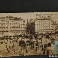 Postales: LOTE 85.1000.IMP POSTAL MADRID PUERTA DEL SOL Y HOTEL PARIS STAMPA MILANO - VISTO UFF.REV 1917