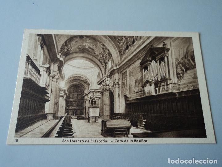 Postales: SAN LORENZO DE EL ESCORIAL 18 CORO DE LA BASILICA. GARCIA GARRABELLA