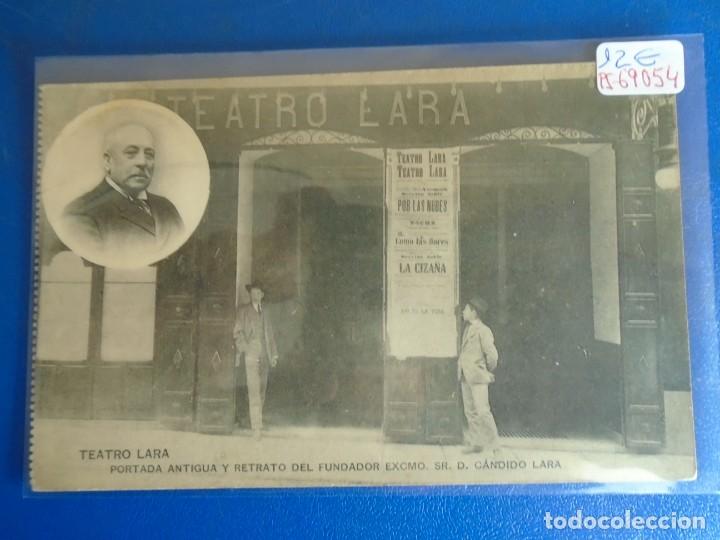 Postales: (PS-69054)POSTAL DE MADRID-TEATRO LARA-PORTADA ANTIGUA Y RETRATI DEL FUNDADOR EXMO.SR.CANDIDO LARA