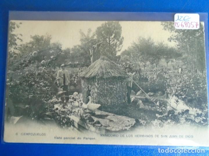 Postales: (PS-69057)POSTAL DE CIEMPOZUELOS-MANICOMIO DE LOS HERMANOS DE SAN JUAN DE DIOS.VISTA PARCIAL DEL PAR