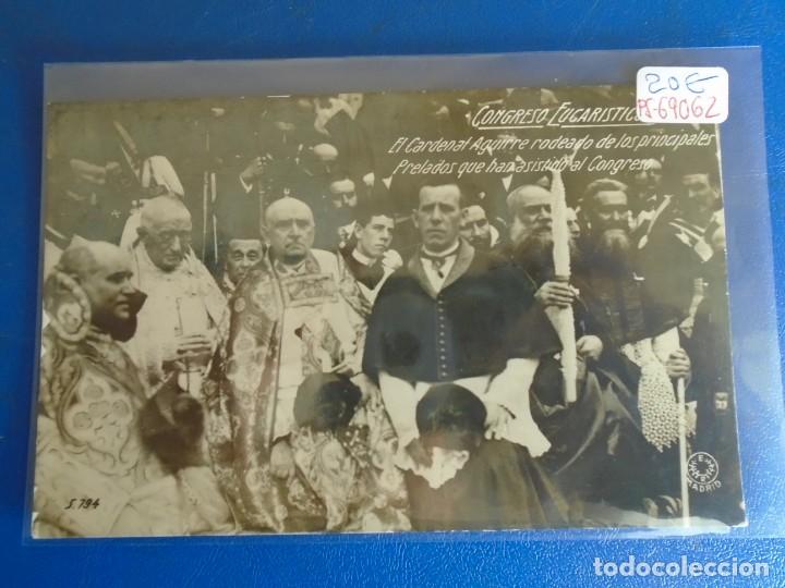 Postcards: (PS-69062)POSTAL FOTOGRAFICA DE MADRID-CONGRESO ECUARISTICO.EL CARDENAL AGUIRRE RODEADO DE LOS PRINC