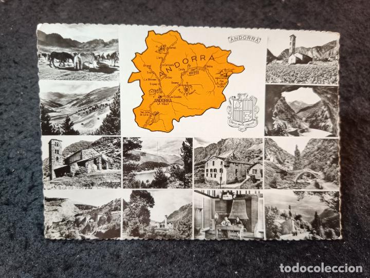 Postkarten: ANDORRA-PAS DE LA CASA-ENVALIRA-CANILLO-MERITXELL-RADIO-SANTA COLOMA-PUENTE-POSTAL ANTIGUA-(92.717)