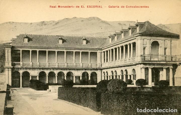Postales: POSTAL. REAL MONASTERIO DE EL ESCORIAL. GALERIA DE CONVALECIENTES. COLECCION MORA Y HERMANO