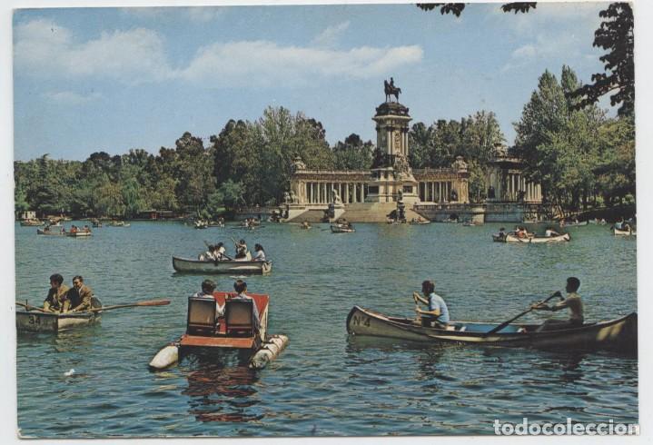 Postales: N&ordm; 250-MADRID. Parque del Retiro. Estanque y monumento a Alfonso XII. ED. GASC&Iacute;A GARRABELLA