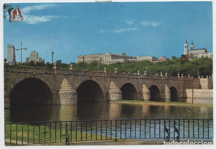 Postales: N&ordm; 155-MADRID. Puente de Segovia. Escrita en 1966. ED. BEASCOA
