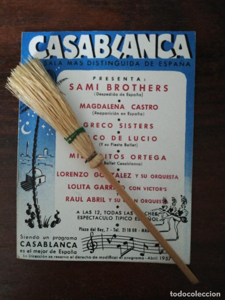 Postales: SALA CASABLANCA. TARJETA POSTAL CON PROGRAMA DE ABRIL 1957 - Foto 1