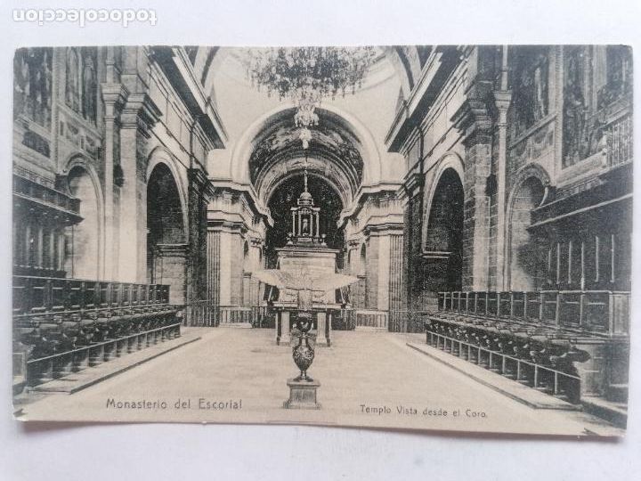 Postkarten: POSTAL MONASTERIO DEL ESCORIAL, TEMPLO VISTA DESDE EL CORO