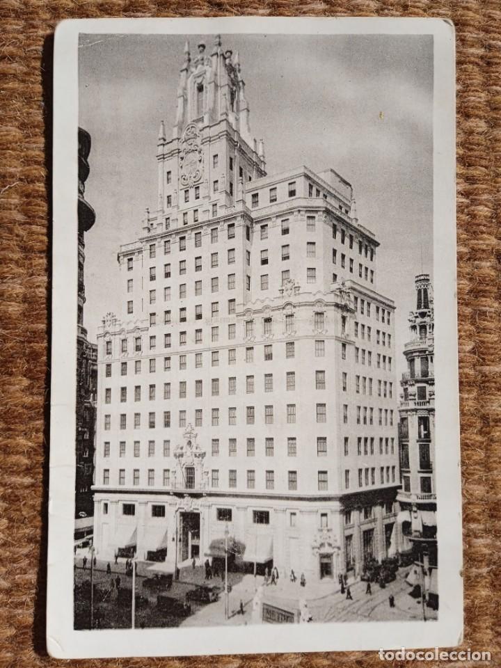 Postales: MADRID - EDIFICIO DE LA TELEFONICA - HAUSER Y MENET - Foto 1