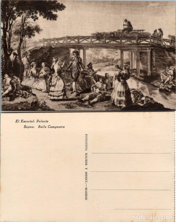 Postkarten: El Escorial - Palacio - Bayeu - Baile Campestre - Hauser y Menet - 14x9cm