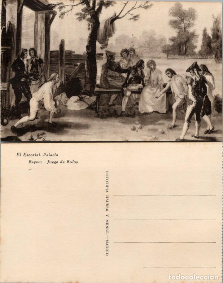 Postkarten: El Escorial - Palacio - Bayeu - Juego de Bolos - Hauser y Menet - 14x9cm