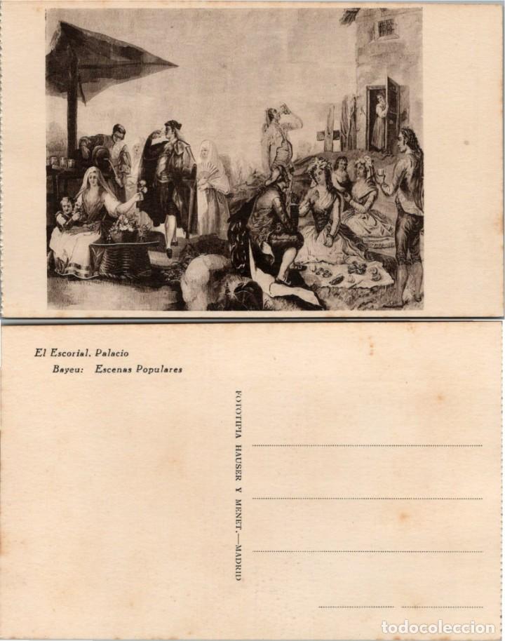 Postkarten: El Escorial - Palacio - Bayeu - Escenas Populares - Hauser y Menet - 14x9cm