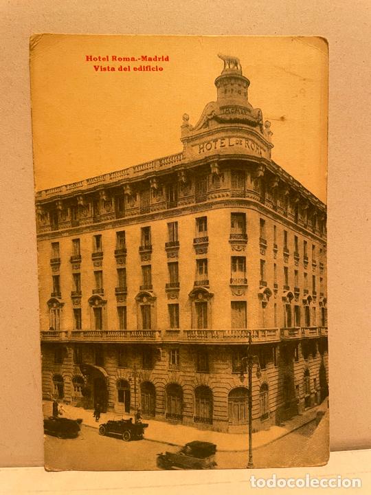 Postales: POSTAL DE MADRID HOTEL ROMA - Foto 1