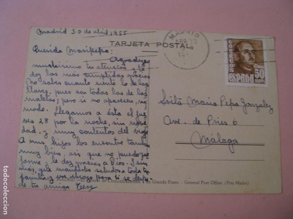 Postales: POSTAL DE MADRID. EL PALACIO DE COMUNICACIONES. MAYFE. - Foto 2