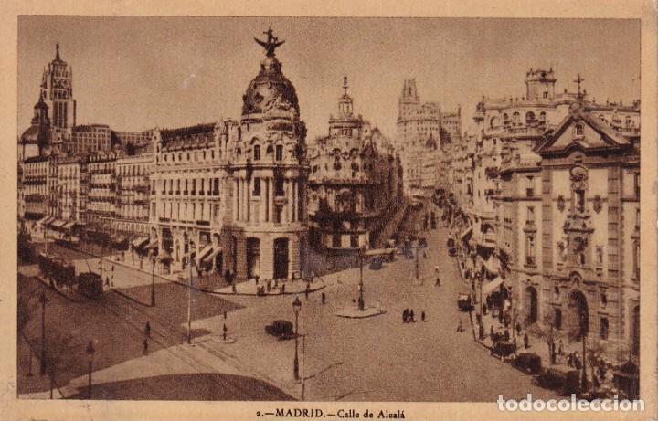 Postales: MADRID - CALLE DE ALCAL&Aacute; Y GRAN VIA. EDIFICIO METR&Oacute;POLIS - Foto 1