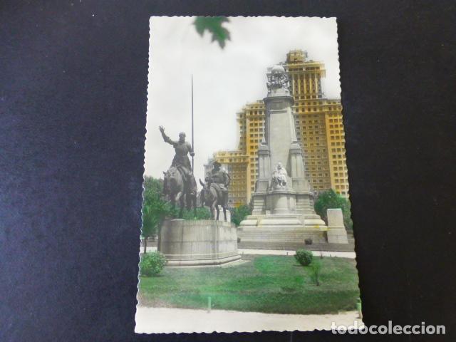 Postales: MADRID MONUMENTO A CERVANTES - Foto 1