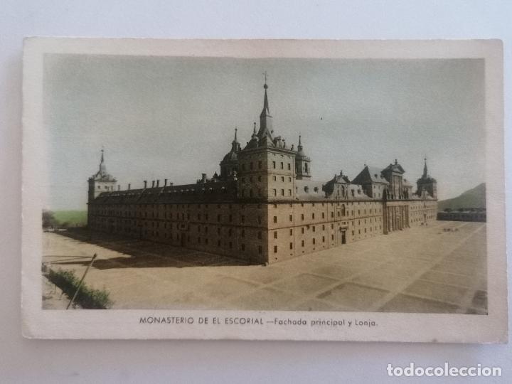 Cartoline: POSTAL MONASTERIO DE EL ESCORIAL, FACHADA PRINCIPAL Y LONJA