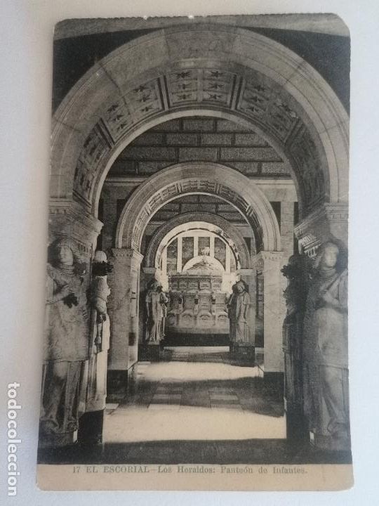 Cartoline: POSTAL MONASTERIO DE EL ESCORIAL, LOS HERALDOS, PANTEON DE INFANTES