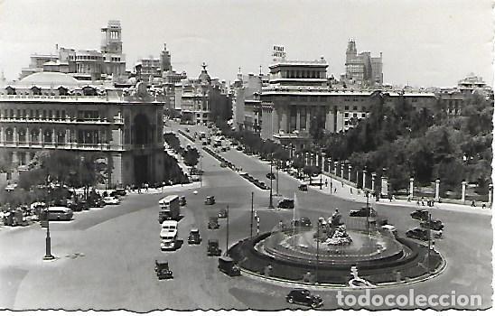 Postales: MADRID - 131. LA CIBELES Y CALLE DE ALCALÁ - DOMINGUEZ - ESCRITA - 1952