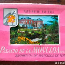 Postales: LOTE FOTOGRAFÍAS ALBUM VISTAS PALACIO DE LA MONCLOA PATRIMONIO NACIONAL COLOR TARJETA POSTAL ANTIGUA. Lote 363062650