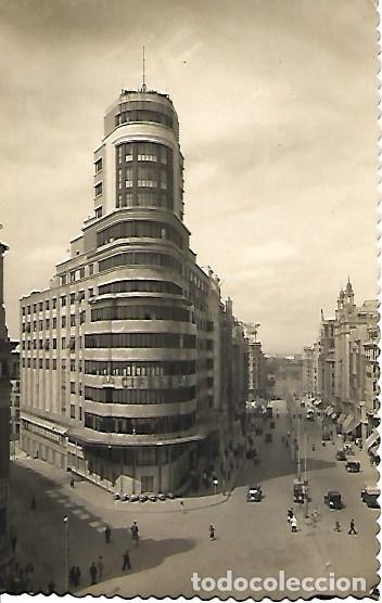 Postales: MADRID - 9. EDIFICIO DEL CAPITOL Y AVENIDA DE JOS&Eacute; ANTONIO - SIN CIRCULAR - Foto 1