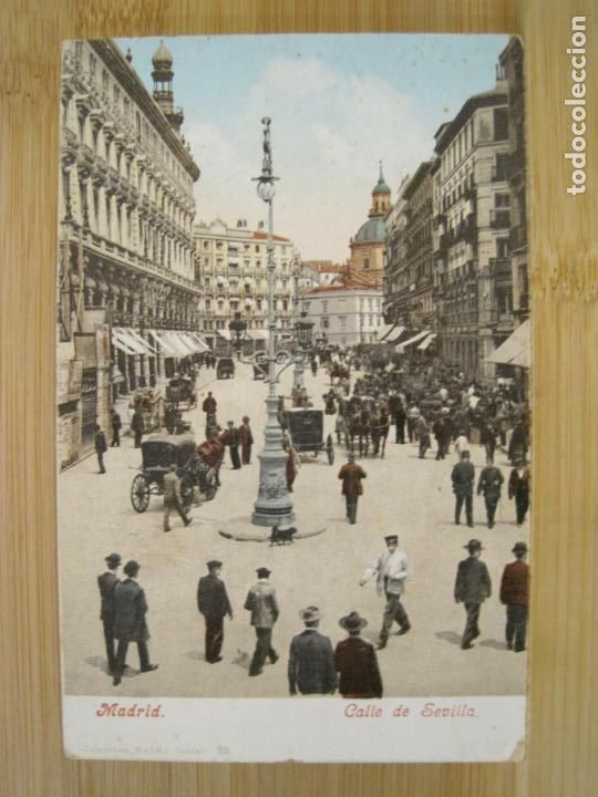 Postales: MADRID-CALLE DE SEVILLA-REVERSO SIN DIVIDIR-POSTAL ANTIGUA-(97.929)
