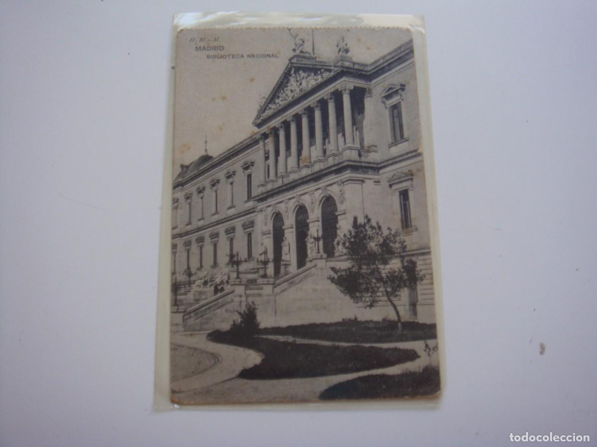 Postales: MADRID BIBLIOTECA NACIONAL - Foto 1