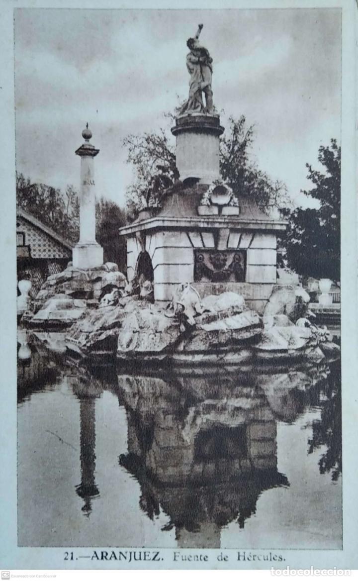Postales: Aranjuez. 21 Fuente de H&eacute;rcules. Heliotipia Art&iacute;stica Espa&ntilde;ola. Nueva. Blanco/Negro