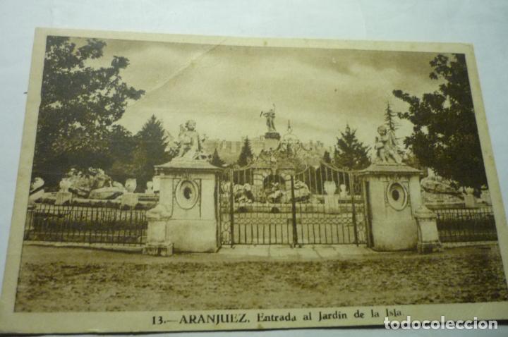 Postales: postal aranjuez.-entrada jardin isla cm