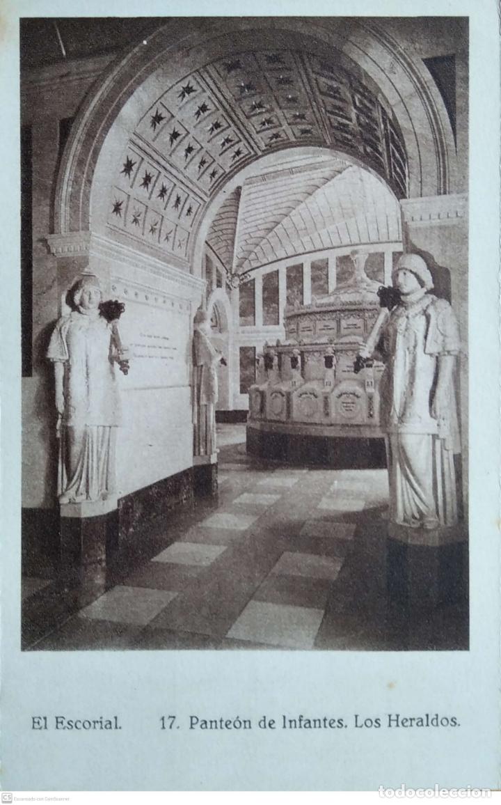 Cartes Postales: Monasterio de El Escorial. 17 Pante&oacute;n de Infantes. Los Heraldos. Hauser y Menet. Nueva. Blanco/Negro