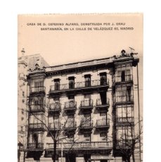 Postales: MADRID.- CASA DE D. CEFERINO ALFARO, CONSTRUIDA POR J. GRAU SANTAMARÍA, EN LA CALLE VELAZQUEZ,62. Lote 376296229