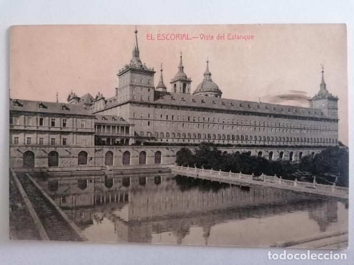 Postkarten: POSTAL EL ESCORIAL, VISTA DEL ESTANQUE, CIRCULADA 1928
