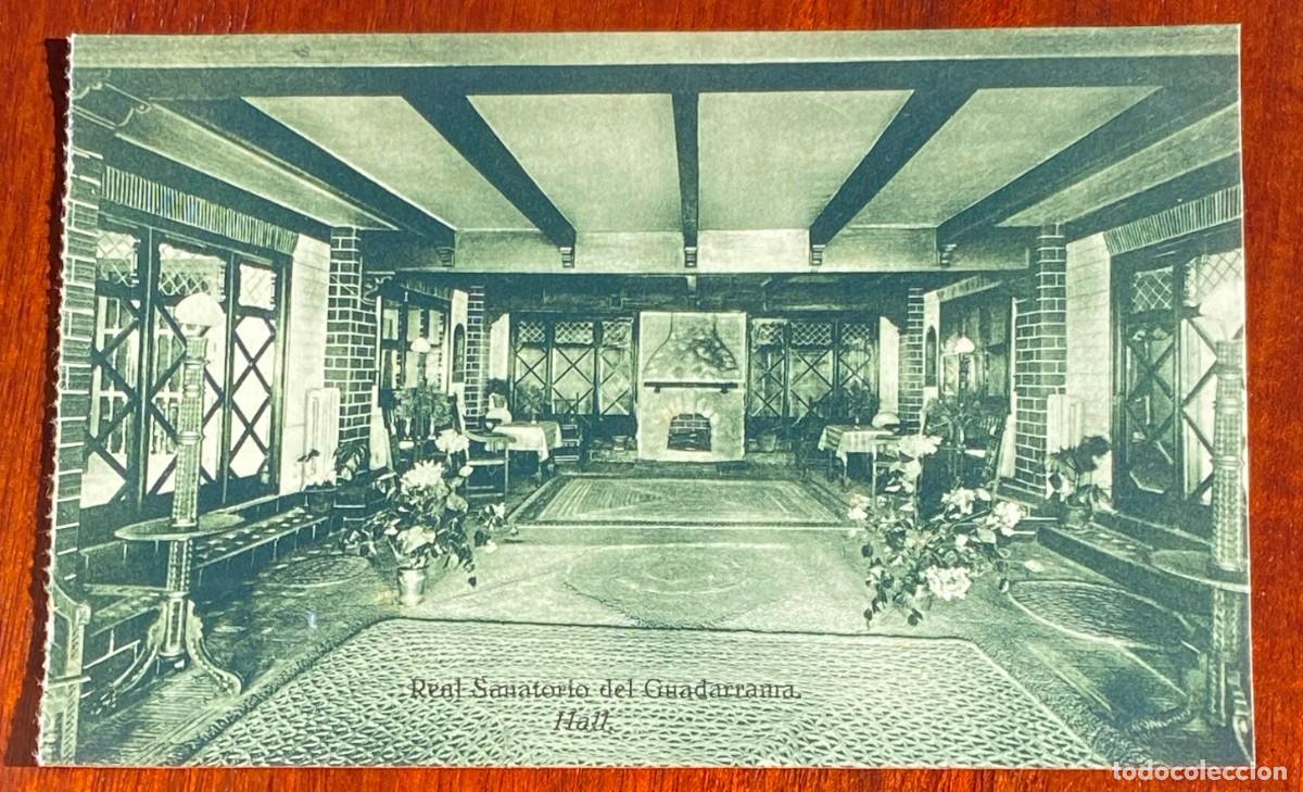 Postais: REAL SANATORIO DEL GUADARRAMA, HALL, HELIOTIPIA DE KALLMEYER Y GAUTIER, SIN CIRCULAR