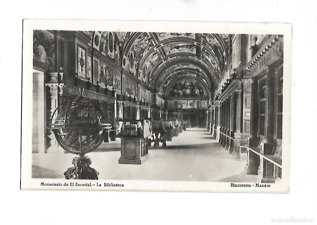 Postais: Postal en fotogr&aacute;fica EL ESCORIAL , LA BIBLIOTECA