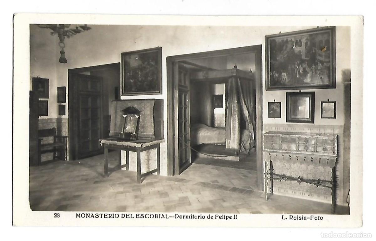 Cartes Postales: Postal en fotogr&aacute;fica EL ESCORIAL N&ordm; 28 DORMITORIO DE FELIPE II
