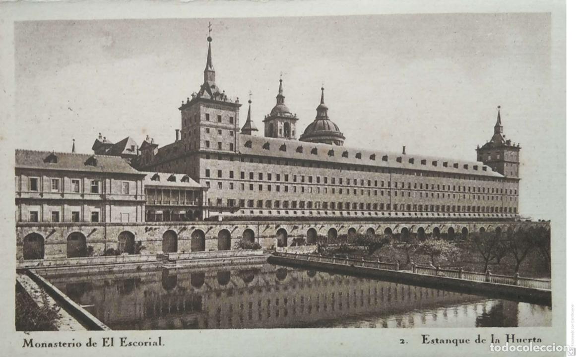 Postales: El Escorial. 2 Estanque de la Huerta. Huecograbado Hauser y Menet. Nueva. Blanco/Negro