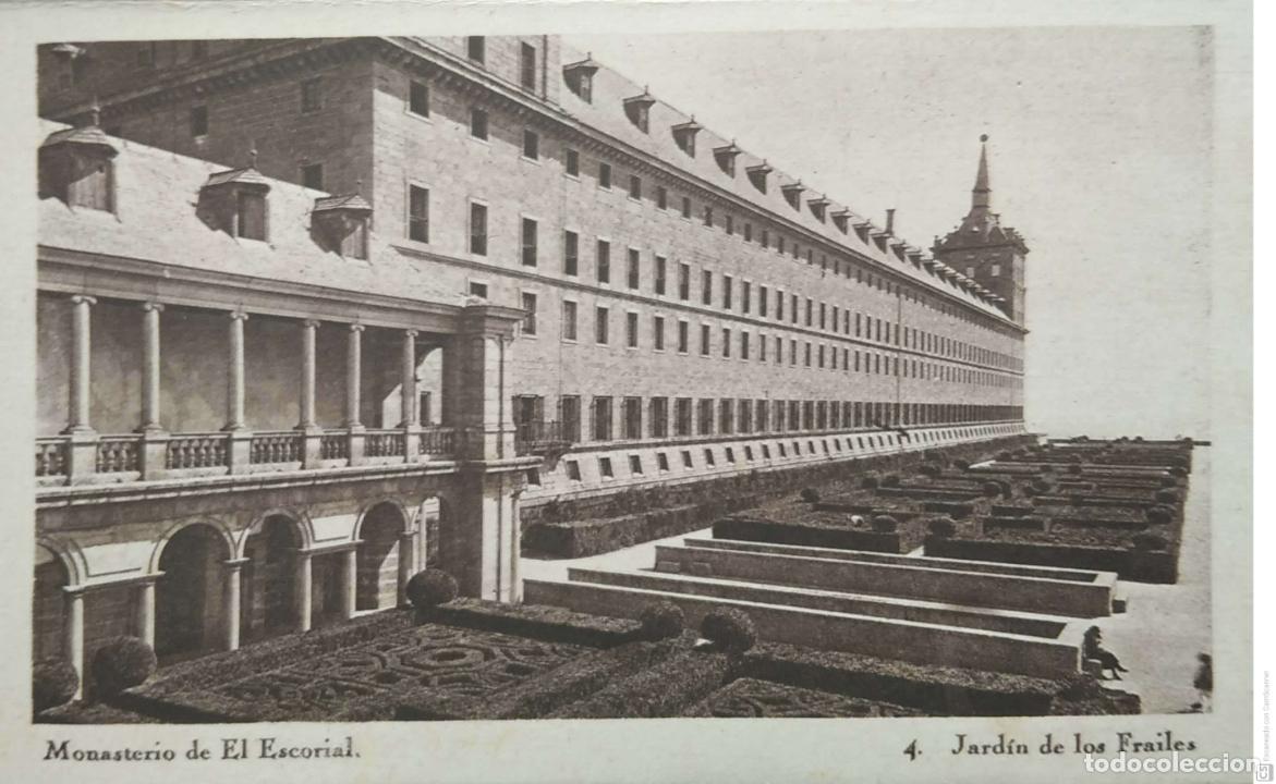 Postales: El Escorial. 4 Jard&iacute;n de los Frailes. Huecograbado Hauser y Menet. Nueva. Blanco/Negro