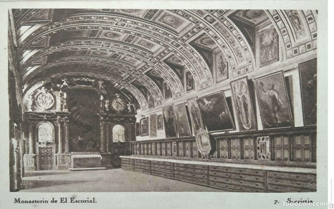 Postales: El Escorial. 7 Sacrist&iacute;a. Huecograbado Hauser y Menet. Nueva. Blanco/Negro