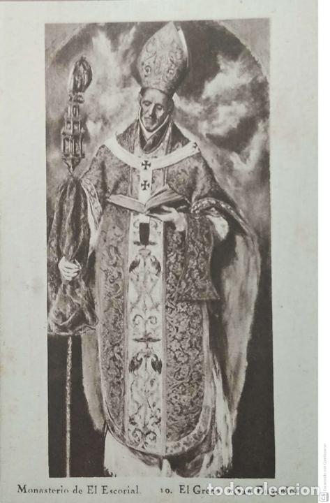 Postales: El Escorial. 10 El Greco: San Eugenio. Huecograbado Hauser y Menet. Nueva. Blanco/Negro